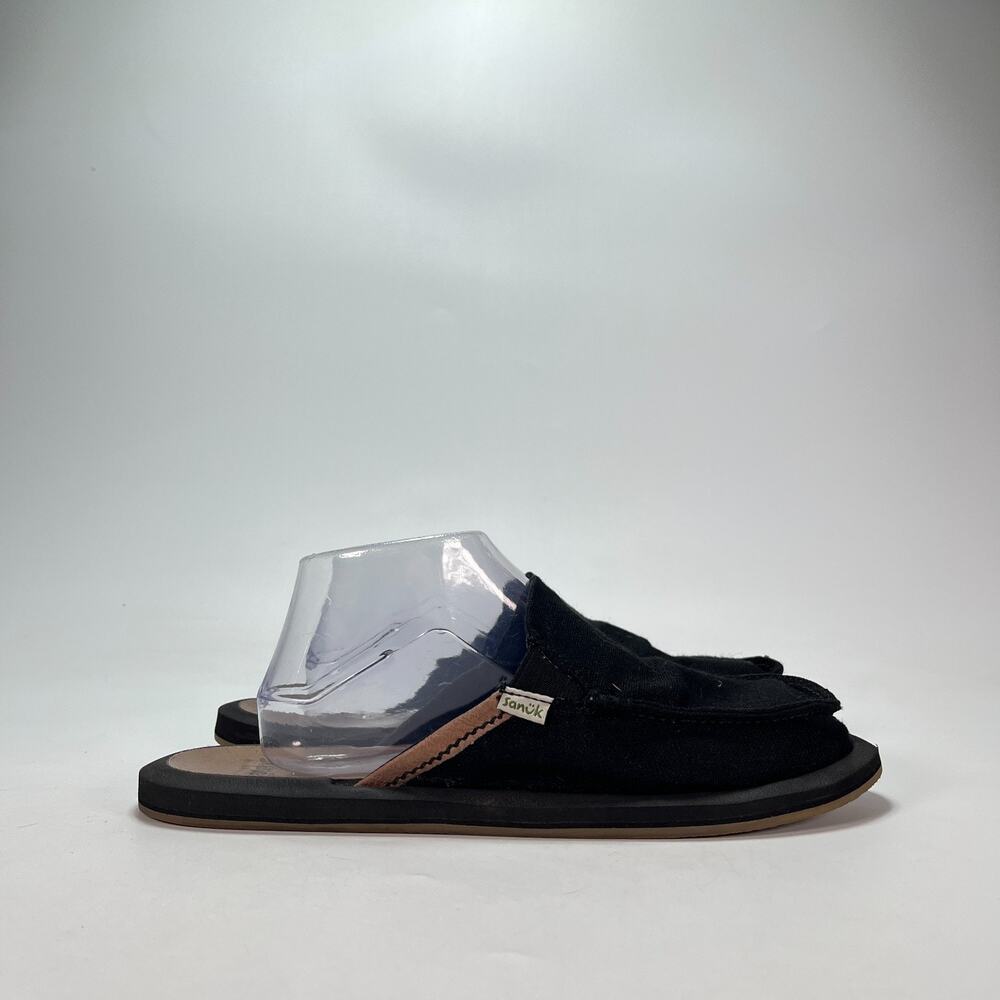 Sanuk You Got My Back ST Black Hemp Sidewalk Surfers 1116854 Women's Size 10
